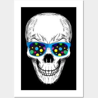 Skull Glasses Skeleton Posters and Art